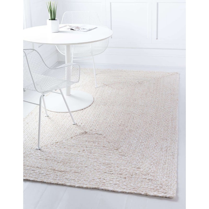 Braided Slin Collection Area Rug - 6'x9' - Ivory