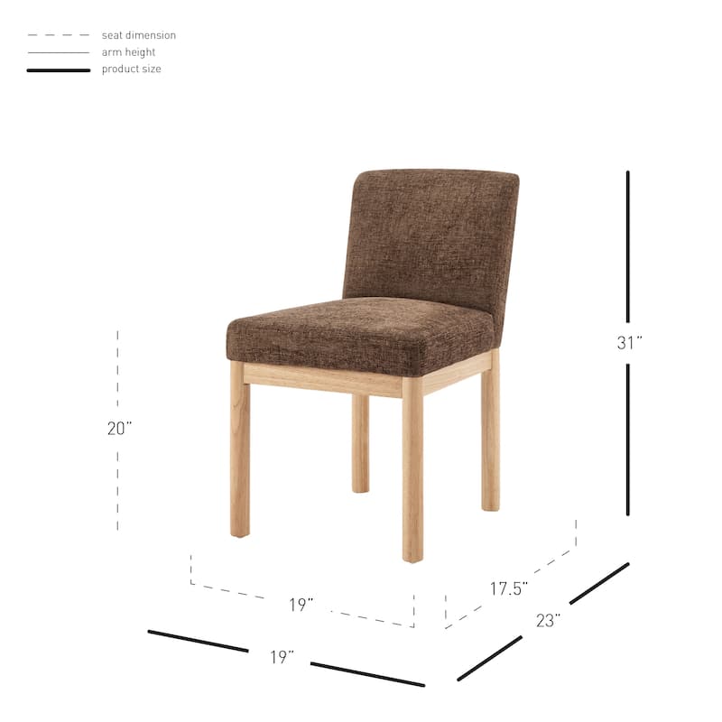 NPD Furniture Bloomfield Chenille Low-Back / High-Back Dining Side Chair (Set of 2)