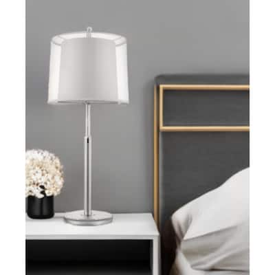 Modern 31 Inch Metal Table Lamp with Shade and Harp Fitter - 13.50" x 13.50" x 30.50"