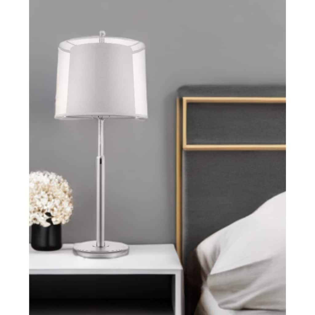 Modern 31 Inch Metal Table Lamp with Shade and Harp Fitter - 13.50" x 13.50" x 30.50"