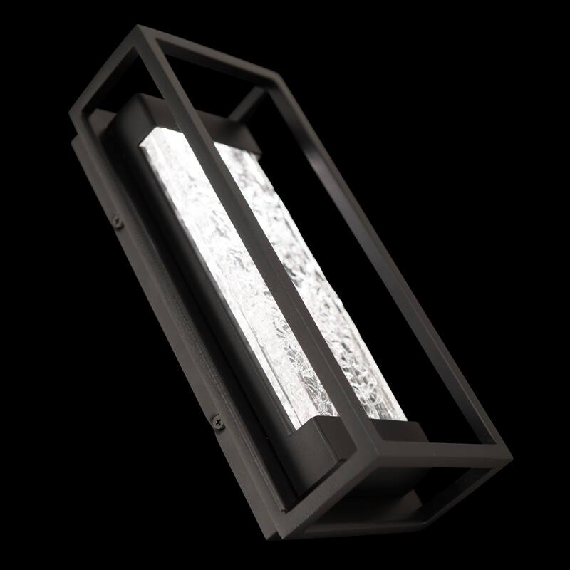 Elyse 12in LED Indoor or Outdoor Wall Light 3000K Black