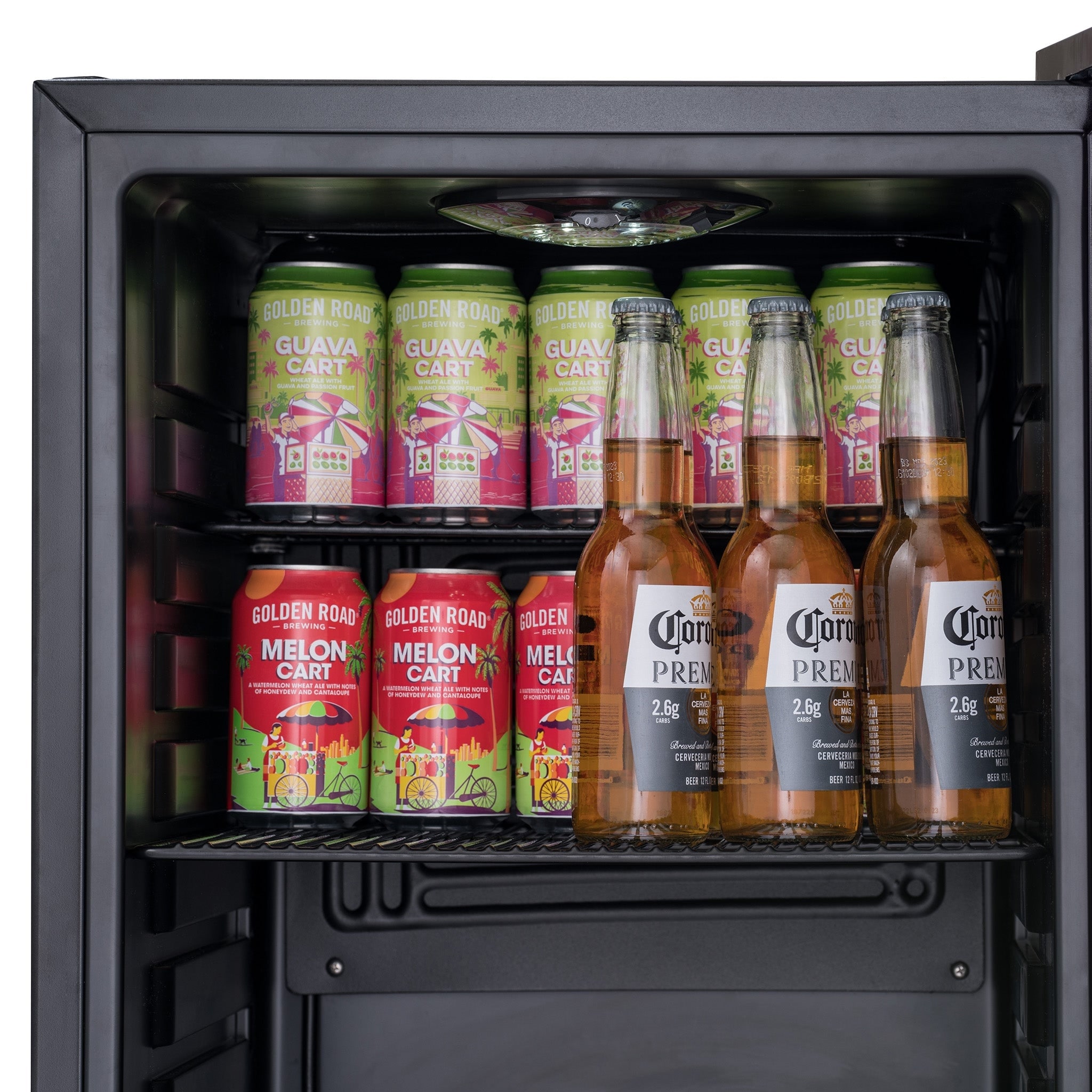 Newair Prismatic Series 126 Can Beverage Refrigerator RGB HexaColor LED Lights Mini Fridge for Gaming with Remote Control On Sale Bed Bath Beyond 39077470