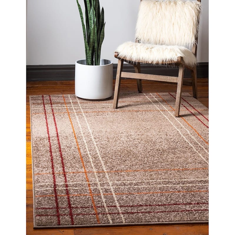 Contemporary Beallara Collection Area Rug - 5'x8' - Light Brown