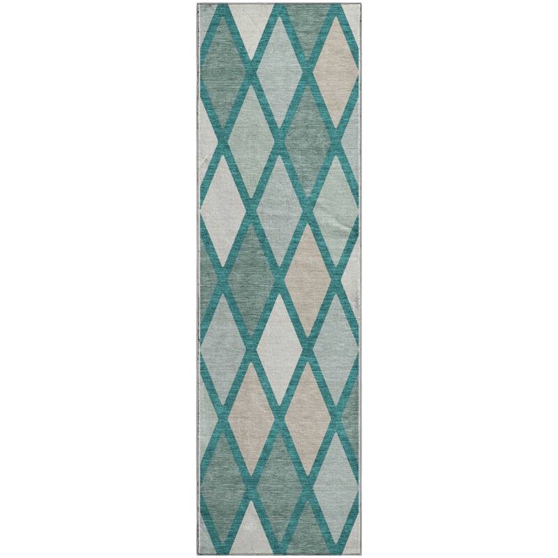 Premium Washable Super Soft Mosaic Diamonds Mayfield Rug