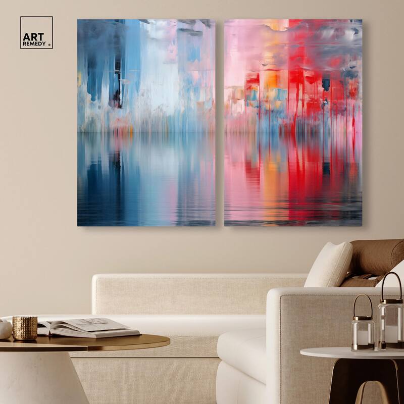 Prism on Water Canvas Set of 2 by Art Remedy, Gallery Wrapped