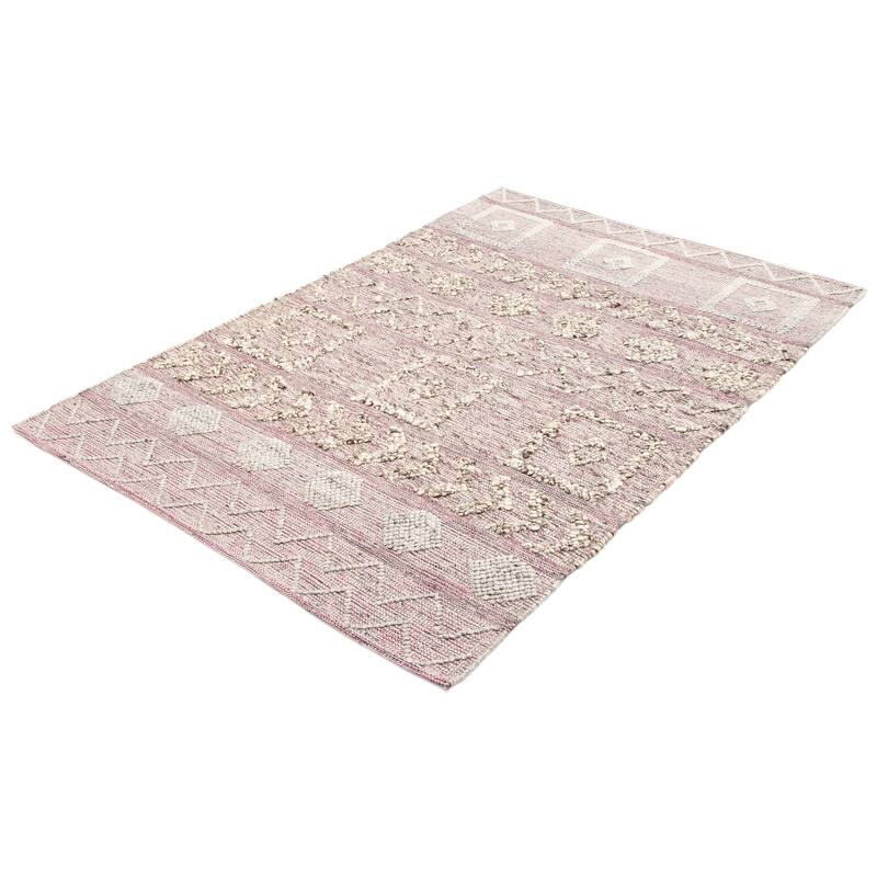 ECARPETGALLERY Braid weave Sienna Grey Wool Rug - 6'1 x 9'4