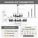 preview thumbnail 13 of 29, Modern Black Farmhouse Chandelier Dining Room Light Fixture Over Table Industrial Lighting for Living Room Foyer Kitchen