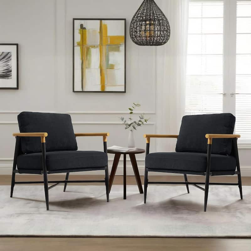 2 Set Upholstered Accent chair Club Chair for Living Room