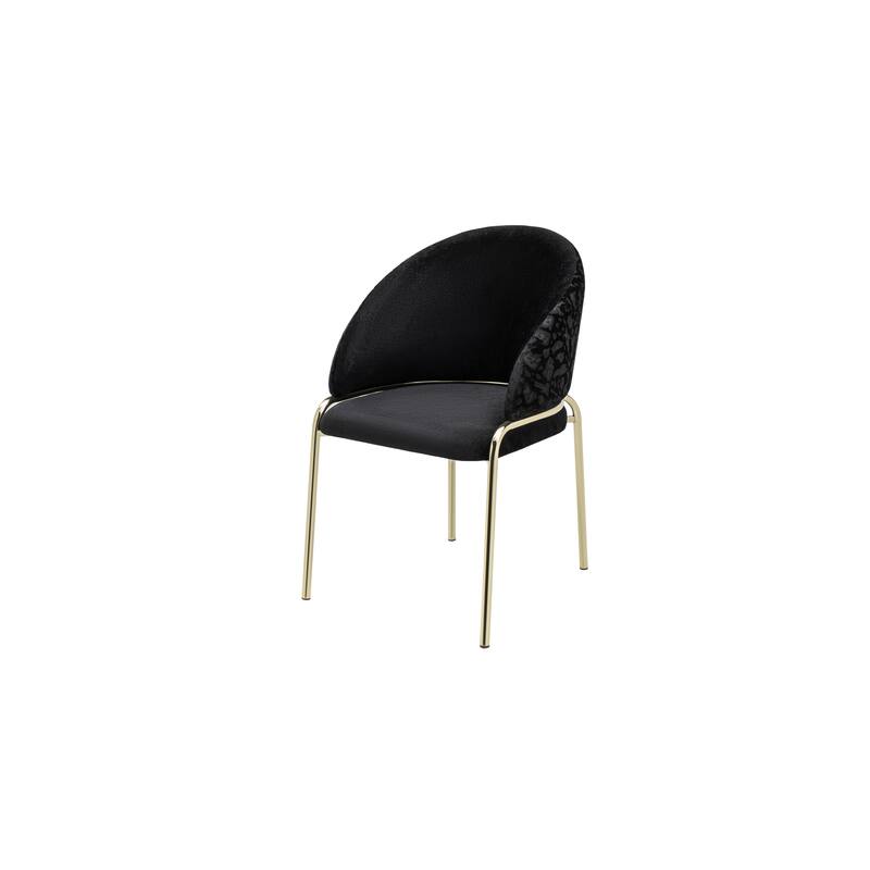 Onyx Chair With Gold Legs - Beige - 21 x 22.5 x 33.5