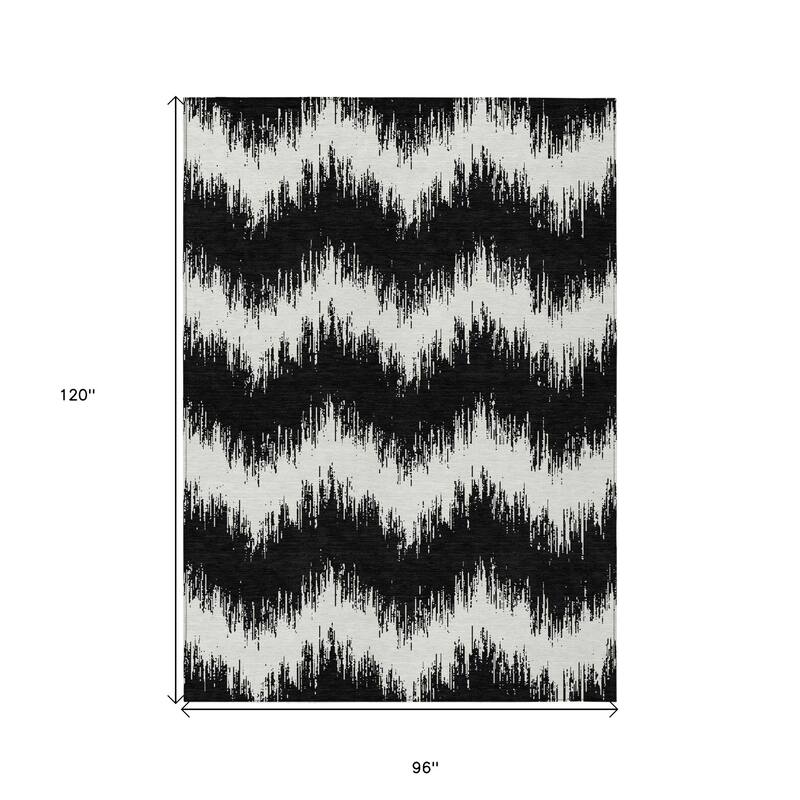 HomeRoots Chevron Transitional Rectangle Outdoor Rug