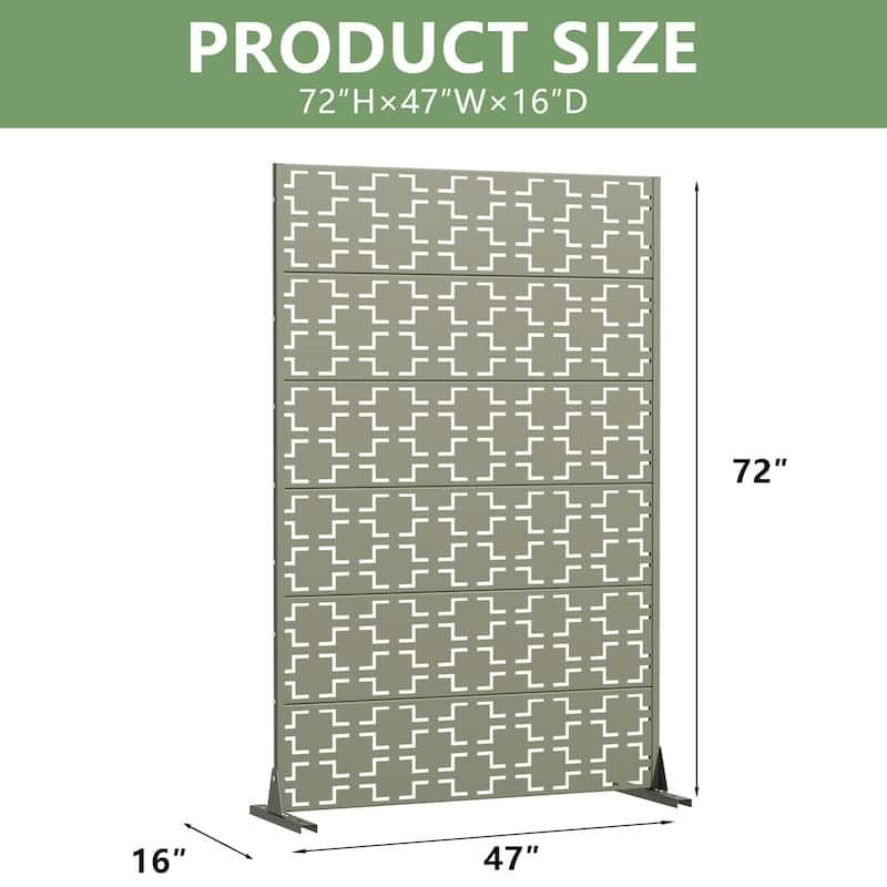 6 ft. H x 4 ft. Metal Privacy Screen Free Standing