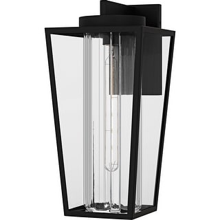 Matte Black Outdoor Wall Lantern from the Jett Collection