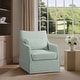 preview thumbnail 65 of 73, Martha Stewart Bedford London Upholstered Skirted Swivel Armchair with Lumbar Pillow