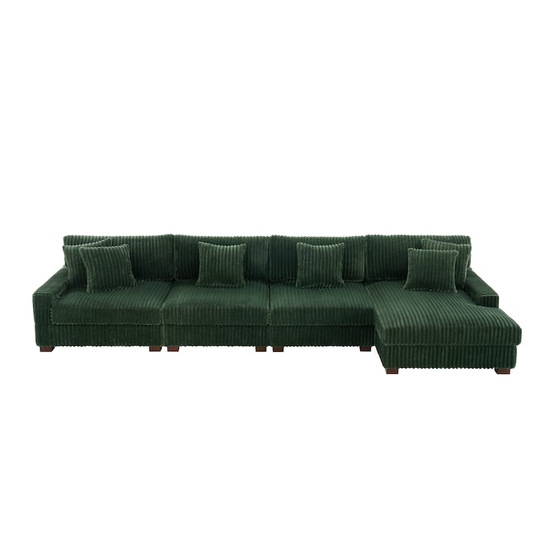 Anne 150" W Oversized Upholstered Modular Sectional Sofa