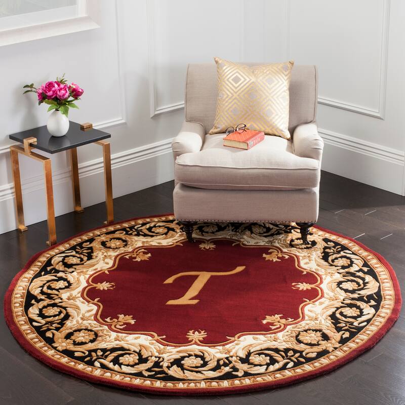 SAFAVIEH Handmade Naples Bojka Traditional Oriental Wool Rug - 6' x 6' Round - Maroon T - Round