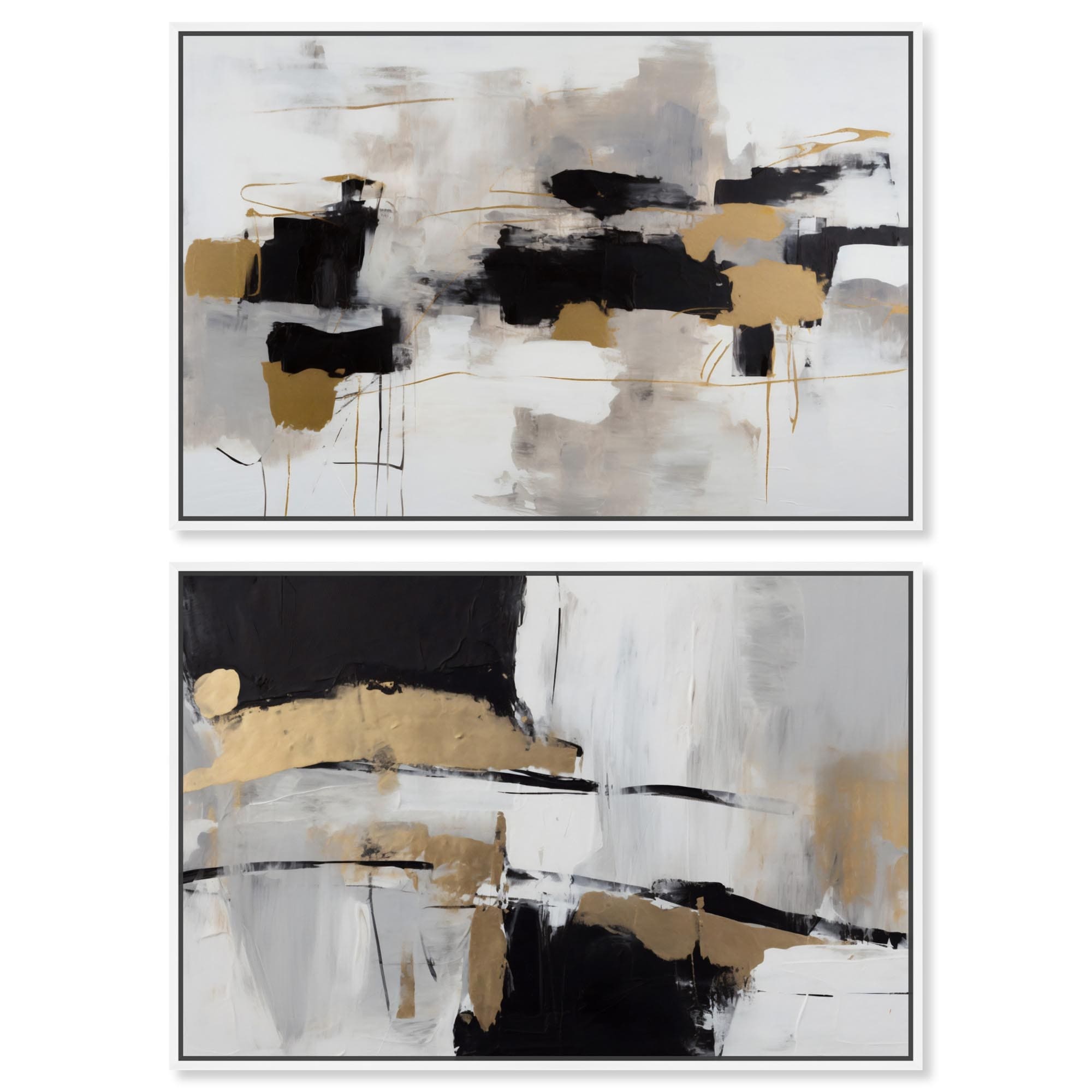 Golden Luxe Glam Set Canvas Set Canvas by Art Remedy