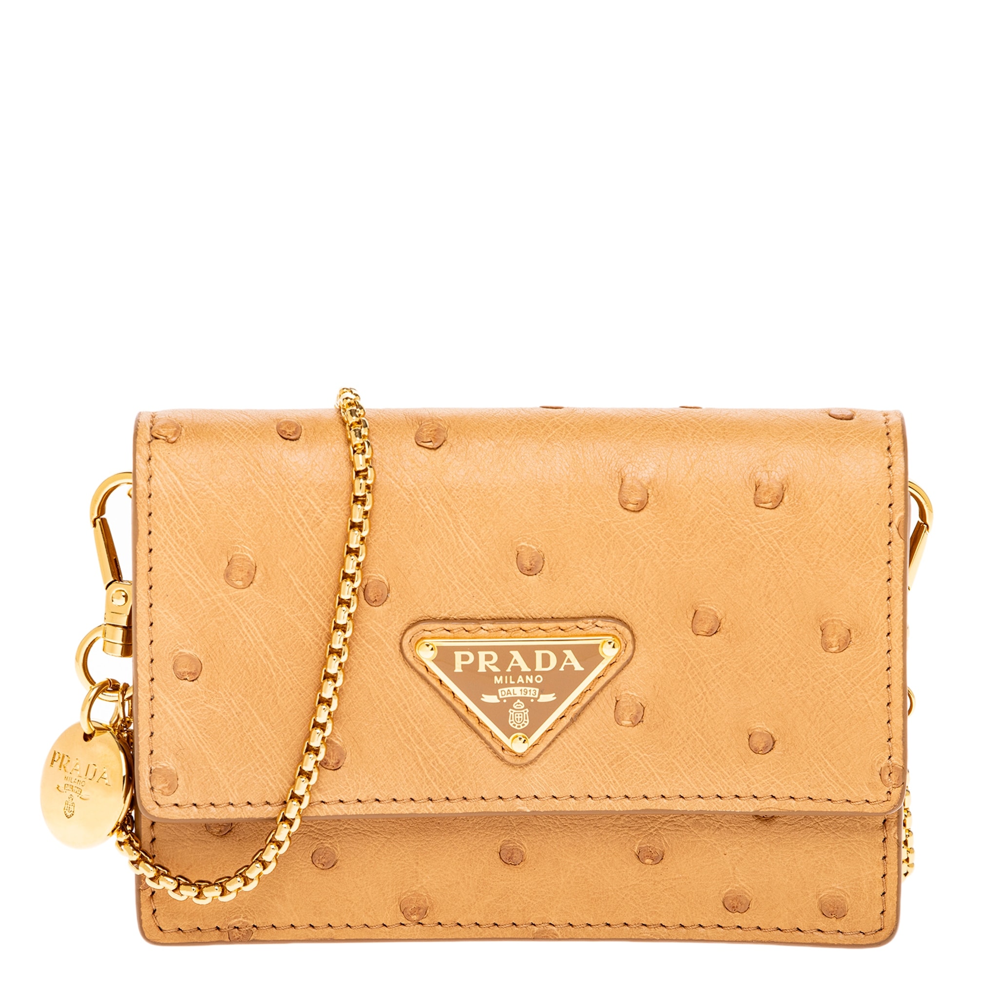 Prada Card Holder with Chain Strap