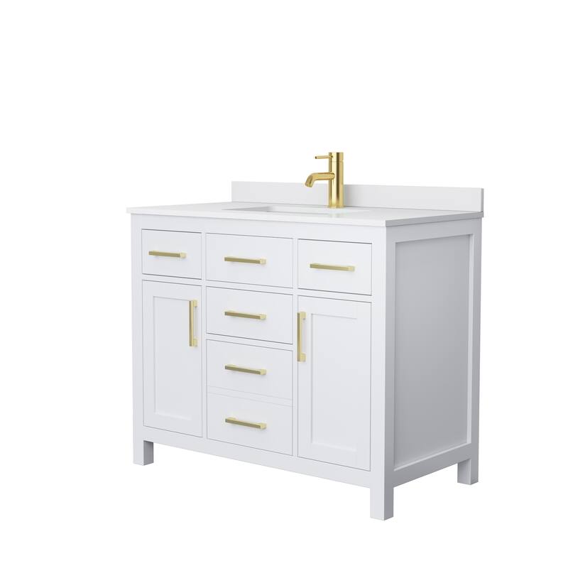 Beckett 42 Inch Single Vanity, Cultured Marble Top