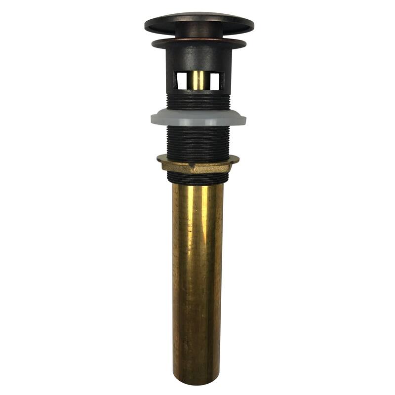 SinkSense 1.5" Pop-Up Sink Drain in Aged Copper - Overflow