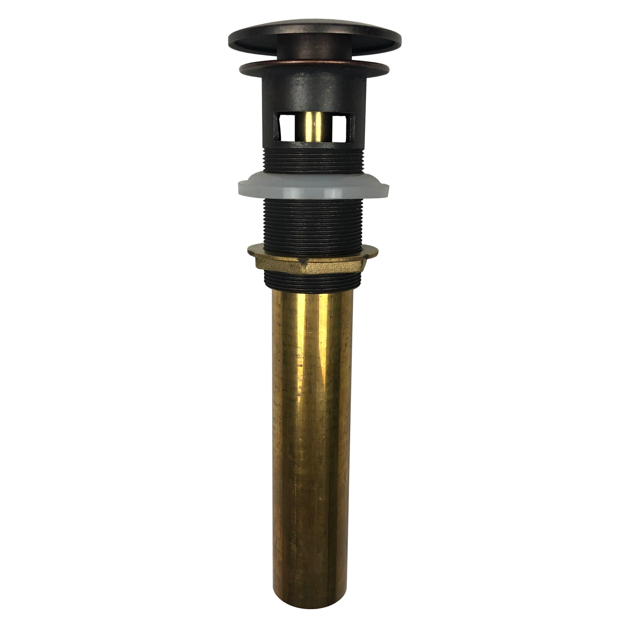 SinkSense 1.5" Pop-Up Sink Drain in Aged Copper - Overflow