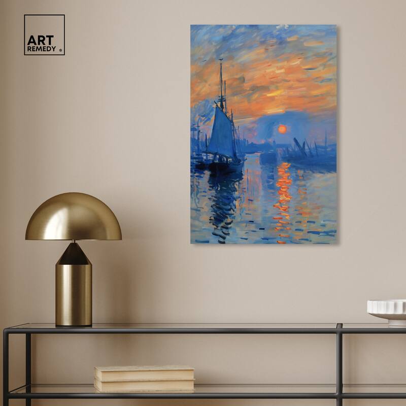 Art Remedy Till Dusk Gallery Wrapped Sailing 1 Piece Canvas Wall Art