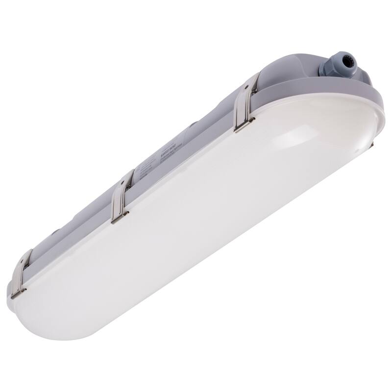 20 Watt LED 2 Foot Linear Vapor Proof Fixture 3K/4K/5K 120-347 Volt - Gray - Gray
