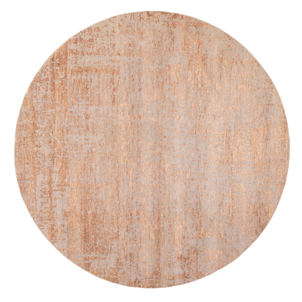 ECARPETGALLERY Hand-knotted Legacy Light Copper Silk, Wool Rug - 8'1 x 8'0