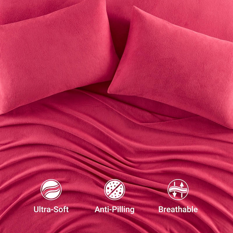 Madison Park Micro Fleece Bed Sheet Set