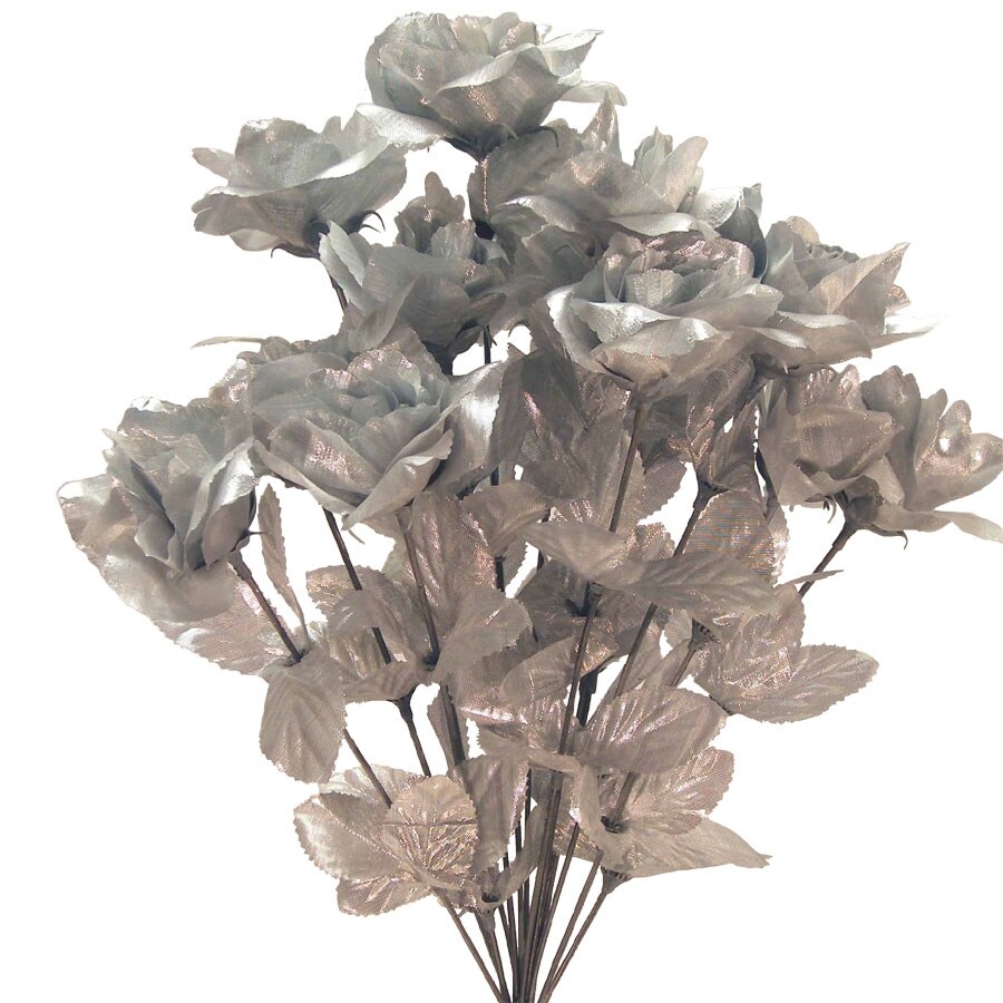 Shop 1 Pc Metallic Rose Bush For Old Hollywood Style Bouquet
