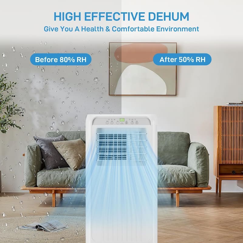 8000 BTU Portable Air Conditioner - Remote Control & Window Kit