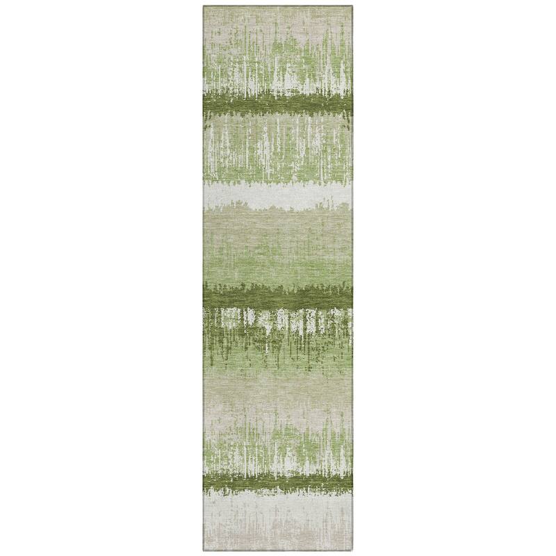 Machine Washable Indoor/ Outdoor Abstract Ombre Chantille Rug