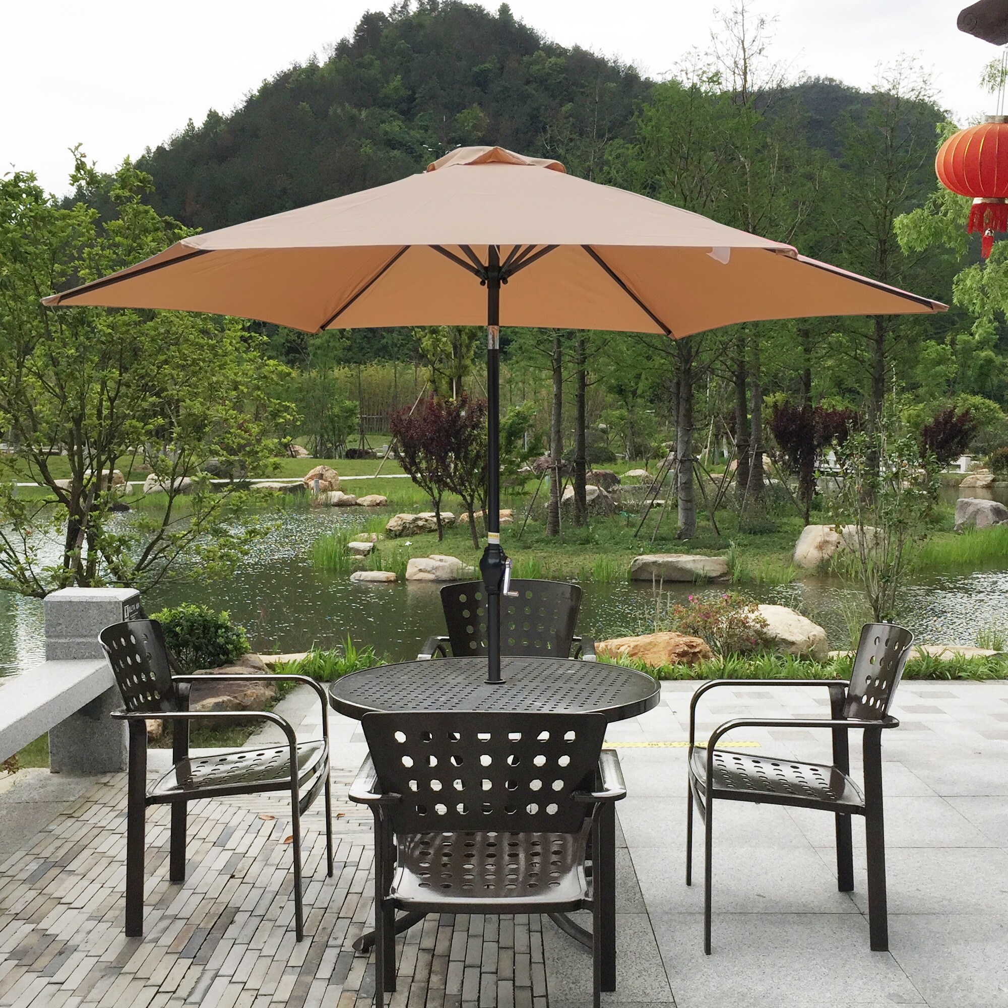 9 six arm patio umbrella cover HCZION Sun 6 Arms 9'/10' Umbrella Replacement Canopy Replacement Round Umbrella Canopy Replacement Umbrella Top Cover Parasol Cloth (Color : Beige, Size : 6RIBS_270CM/9FT) : Patio, Lawn Costway 10 ft. Cantilever denier polyester fabric thats Color:Pesto (Canopy) 72