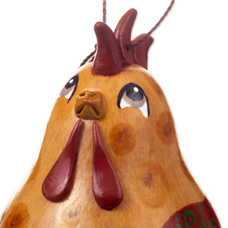 Novica Handmade Chatty Hens Dried Gourd Ornaments (Set Of 4)
