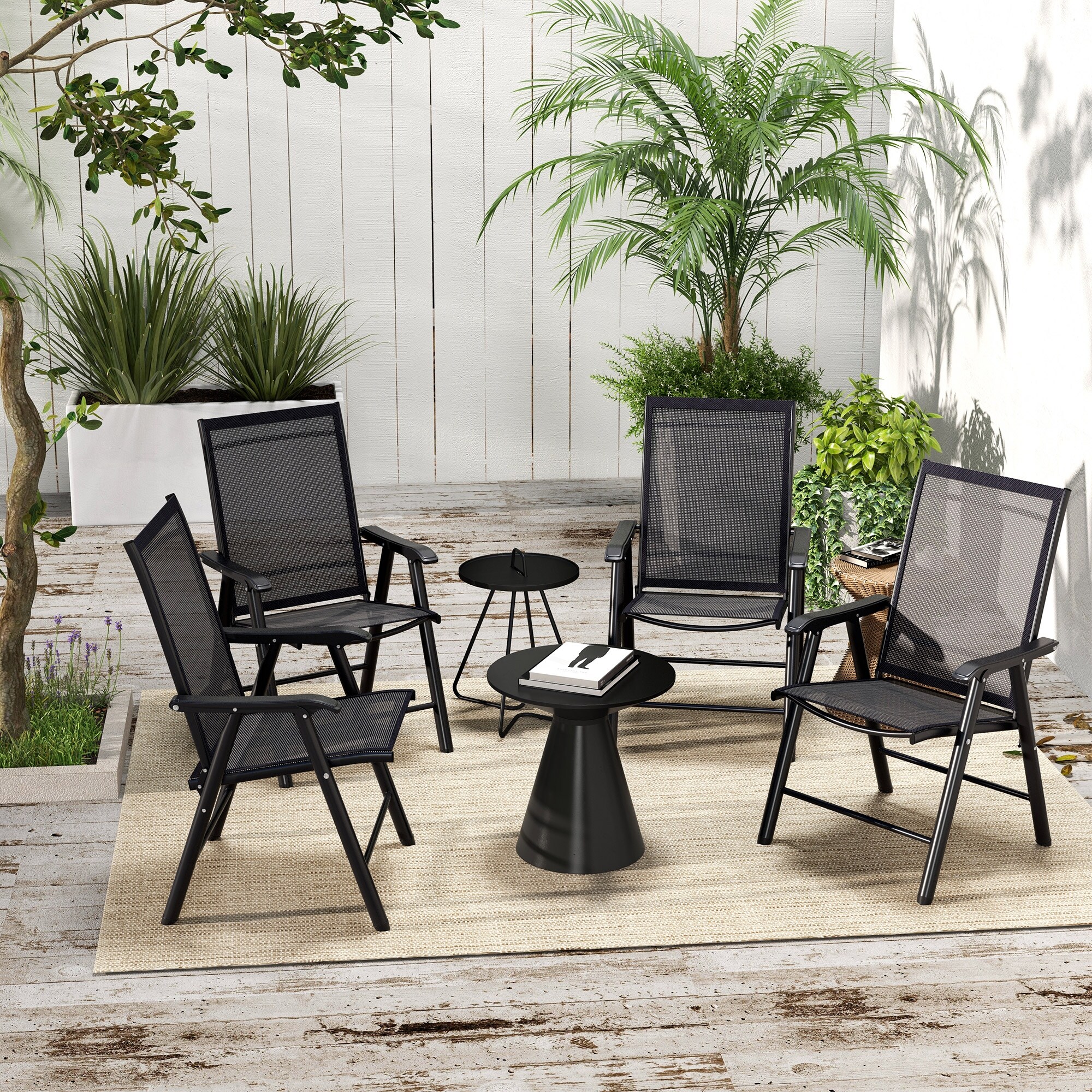 Folding patio chair store set