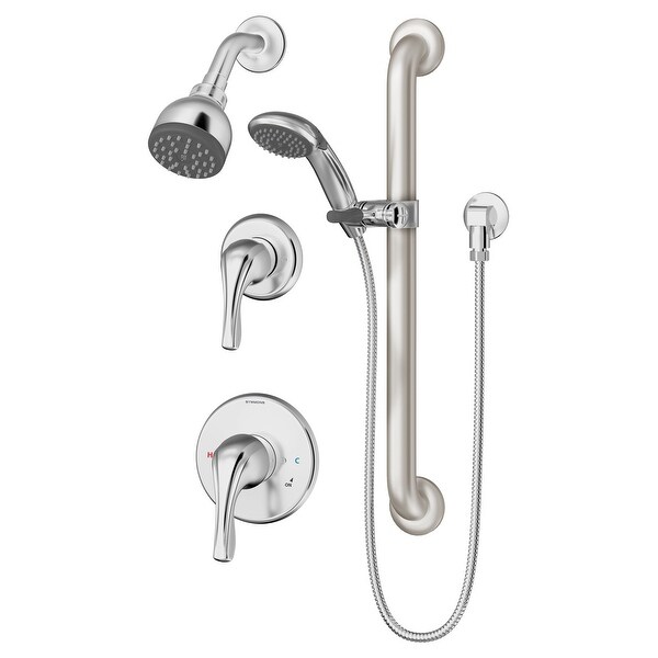 Symmons 9605-PLR-B-1.5-TRM Origins Pressure Balanced Shower System with Shower Head, Shower Arm, Hand Shower, Slide Bar, Hose,