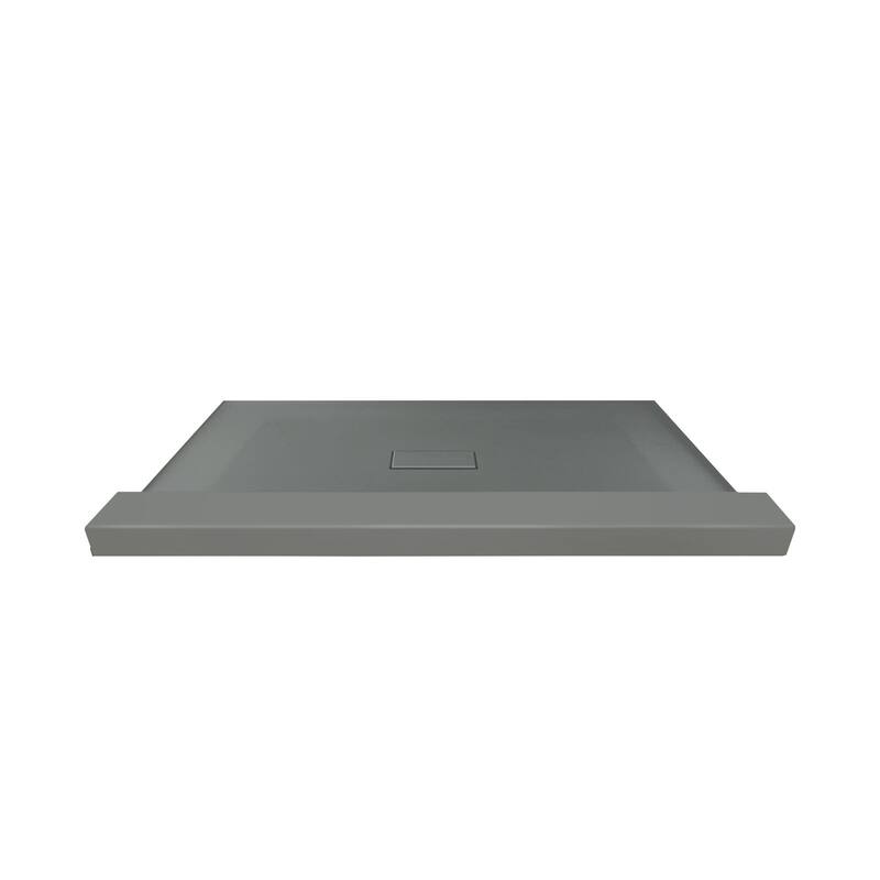 Transolid FZST7940C 78-11/16" x 40-1/2" Rectangular Shower Base with - Dark Grey
