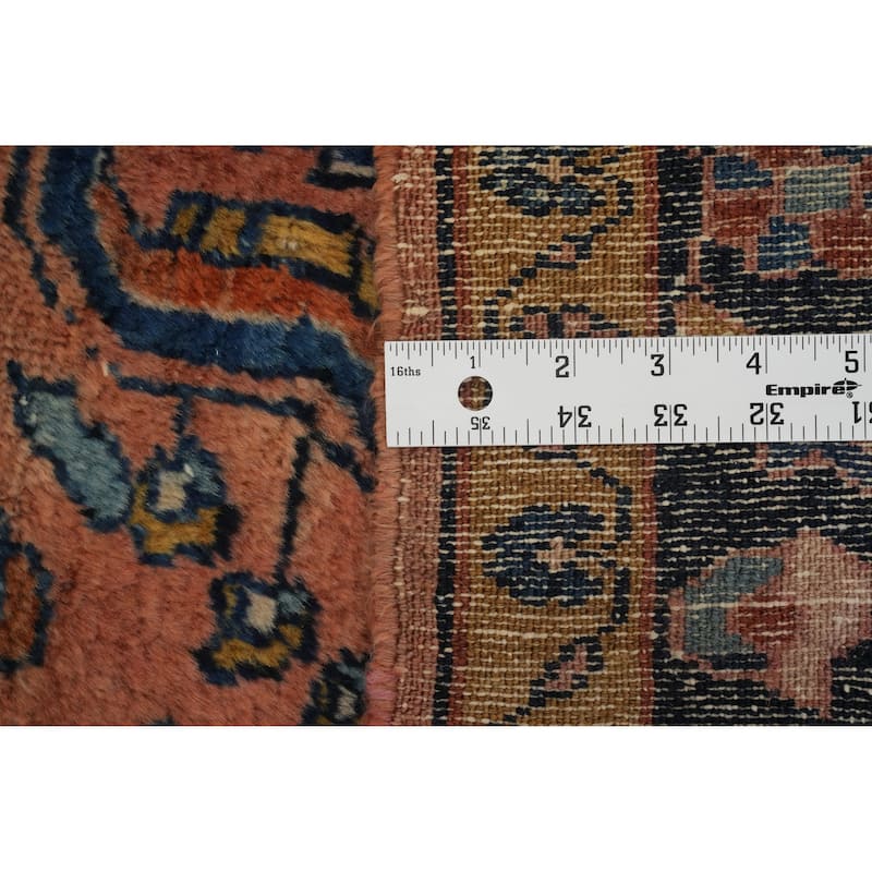 Hand Knotted Oriental 100% Wool Carpet Traditional Floral Coral Lilian Area Rug - 4' 8'' X 3' 5''