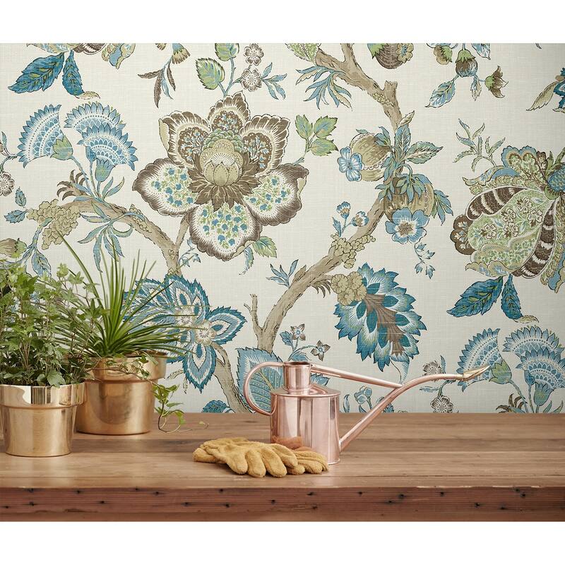 Seabrook Designs Bernadette Jacobean Nonwoven Unpasted Wallpaper