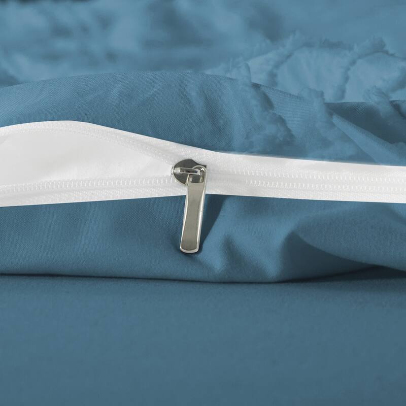 Clipped Jacquard Geometric Duvet Cover & Pillowcase Set