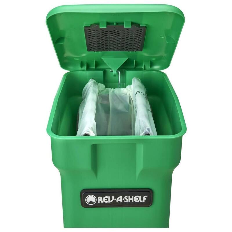 Rev-A-Shelf RV Series Bottom Mount Single Bin Trash Can - 24 Quart
