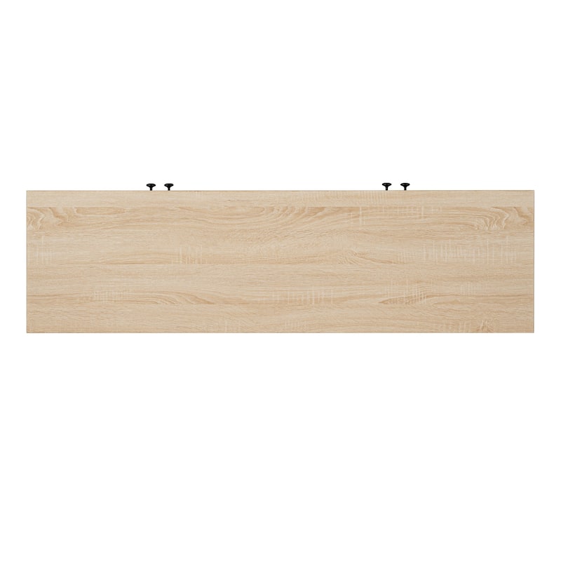 Furniture of America Boone Modern Natural 56-inch 4-Door TV Stand with Cable Management