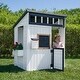 preview thumbnail 2 of 9, Backyard Discovery Caraway Cottage White Cedar Playhouse, Play Kitchen - 4'2" x 3'7"