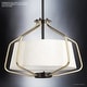 preview thumbnail 4 of 5, Luxury Mid-Century Modern Ceiling Fixture, 13.25"H x 16"W, with Industrial Chic Style, Olde Bronze Finish by Urban Ambiance