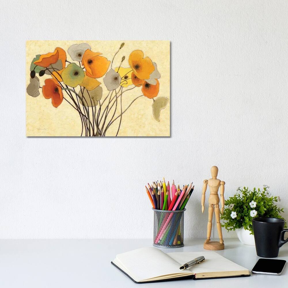 iCanvas "Pumpkin Poppies I" by Shirley Novak Canvas Print