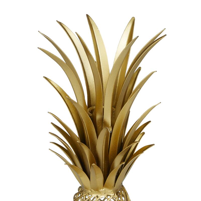 Gold Metal Pineapple Fruit Decorative Sculpture