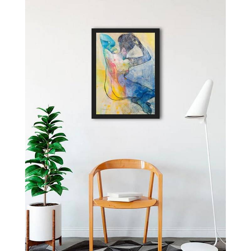 Floral Figures III Framed Poster - 24 x 32 Inch - Black