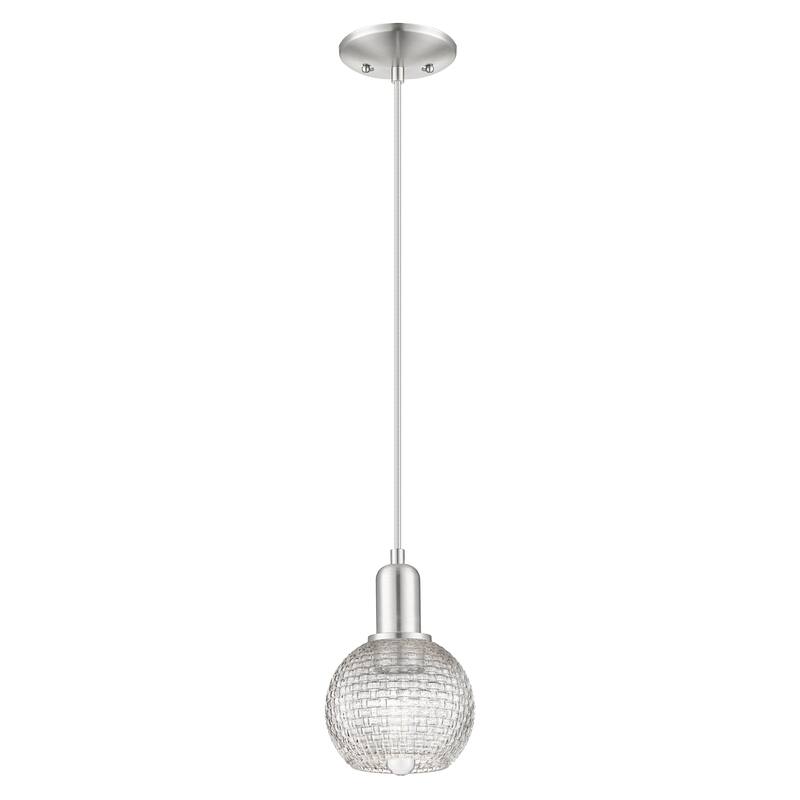Innovations Lighting Endless Possibilities Arcadia - Athens - 1 Light 6" Basketweave Cord Hung Mini Pendant