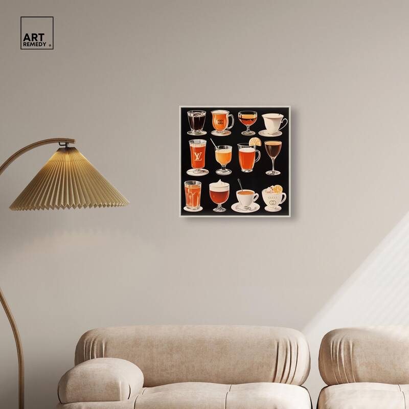 Glam Coffee Drink Collection Canvas by Art Remedy