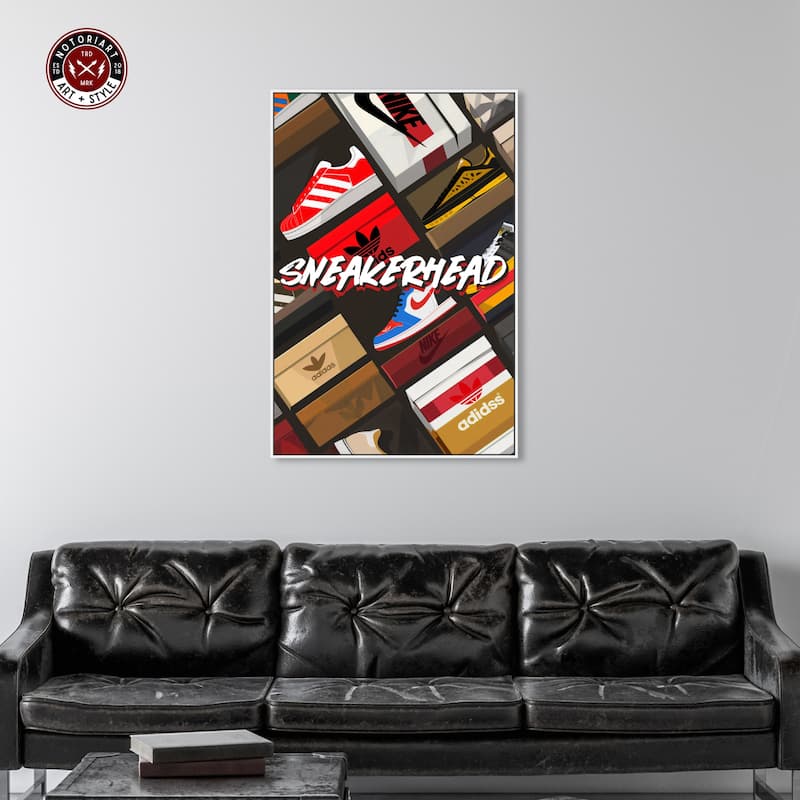 Notoriart Sneakerhead Collection Framed Sneaker 1 Piece Canvas Wall Art