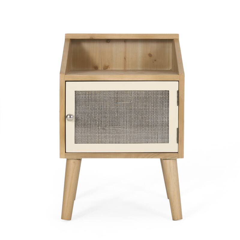 16" Modern Wooden End Table with Convenient Storage Space and Rich Wood-like Frame for Living Room or Bedroom